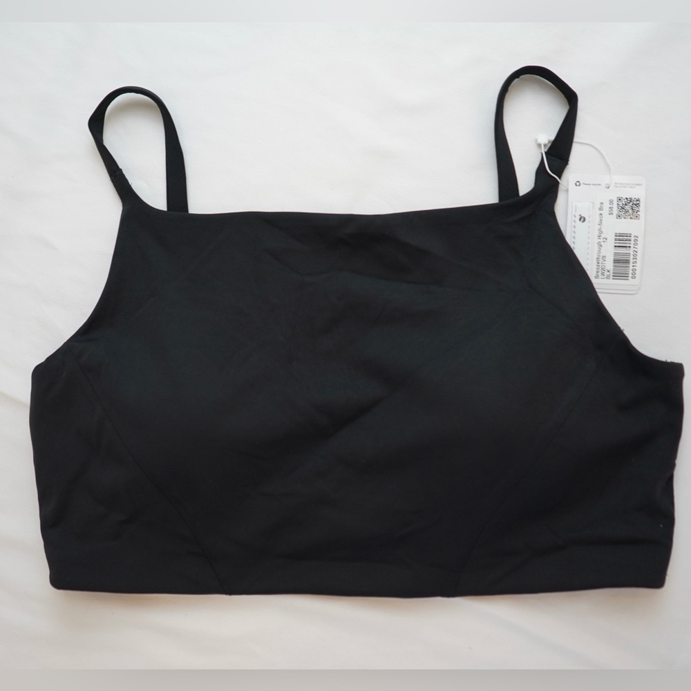 Breeze through High Neck Bra Black